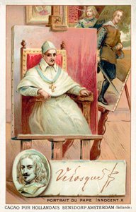 Diego Velasquez, Spaanse schilder, en portret van Paus Innocentius X door French School