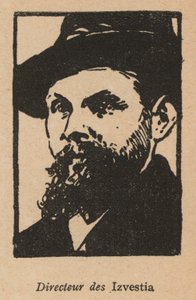 Directeur van de Sovjetkrant Izvestia (litho)