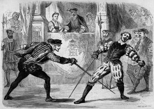 Duel tussen Francois de Vivonne de la Chataigneraie en Guy de Chabot, Baron de Jarnac, Saint Germain en Laye, Frankrijk 10 juli door French School