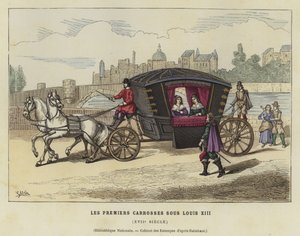 Vroege Franse koets, bewind van Lodewijk XIII, 17e eeuw