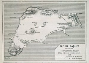 Paaseiland (Rapa Nui): reisroute van Mr. Pinart