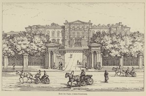 Ecole des Pages, in Sint-Petersburg (gravure) door French School