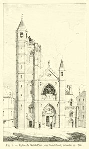 Kerk van Saint-Paul, rue Saint-Paul, gesloopt in 1796 door French School
