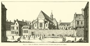 Kerk van de Minimes, gebouwd in 1610; facsimile van een gravure van I Marot door French School