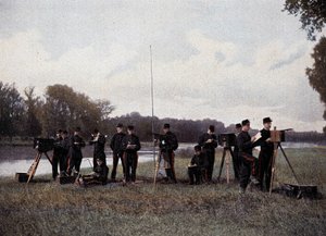 Elektrische en Optische Telegrafie - uit "Militair Album" door French School