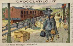 Elektrische trein van Parijs naar Peking in het jaar 2000