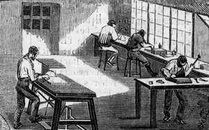 Electrotypie werkplaatsen door French School