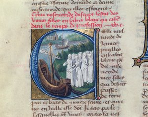 Inscheping van de Zusters van Liefde van het Hotel Dieu de Paris, uit Le Livre de Vie Active de l