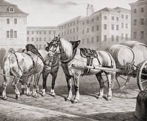 Engelse boerderijpaarden, 1823 door French School