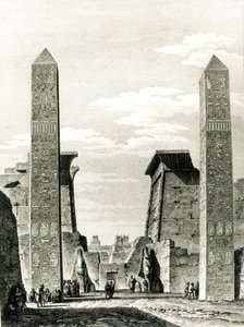 Ingang van de Luxortempel, uit Voyage dans la Basse et dans la Haute-Egypte door Dominique Vivant Denon (1747-1825) 1802 door French School