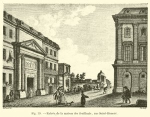Ingang van het huis van de Feuillants, rue Saint-Honoré door French School