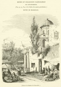 Ingang van het Museum van Marseille (gravure)