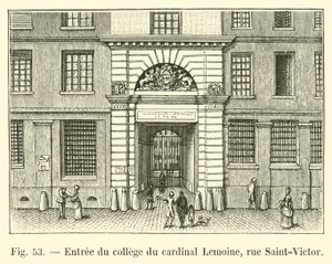 Ingang van het college van kardinaal Lemoine, rue Saint-Victor