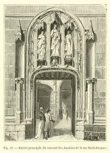 Hoofdingang van het klooster van de Jacobijnen van rue Saint-Jacques