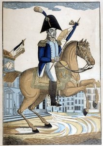 Ruiterportret van Generaal Lafayette, opperbevelhebber van de Nationale Garde van Frankrijk door French School