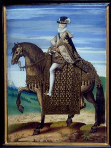 Ruiterportret van Henri IV (1553-1610) door French School