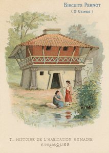 Etruskisch huis door French School