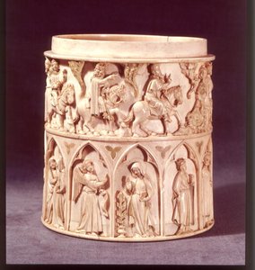 Eucharistiepot die de wijzen en de annunciatie afbeeldt, uit Citeaux door French School