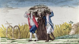 Iedereen draagt de last van Belastingen en Nationale Schuld, ca. 1789