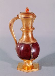 Waterkan uit de schatkamer van de Abdij van Maubuisson (kokosnoot & verguld zilver)