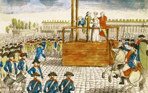 Executie van Marie-Antoinette op de Place de la Révolution, 16 oktober 1793 door French School