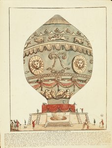 Experiment door gebroeders Montgolfier met heteluchtballon bij kasteel La Muette, 21 november door French School