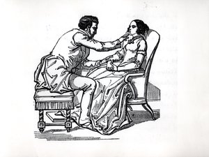 Experiment in Dierlijk Magnetisme door Franz Anton Mesmer (1734-1815) in 1784