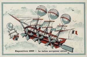 Expositie 1900 - luchtschip door French School