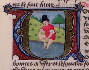 Bloedzuigen, uit Traite de Medecine door Aldebrande de Florence, 1356