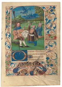 F. 37 Aankondiging aan de herders, c.1480 door French School