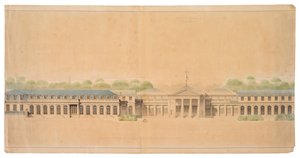 Gevel van Chateau de Neuilly door French School