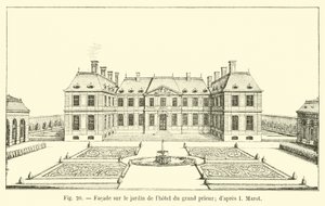 Gevel aan de tuin van het hotel van de grootprior; naar I Marot