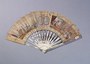 Waaier met illustraties uit De Gravin van Cagliostro, ca.1786 door French School