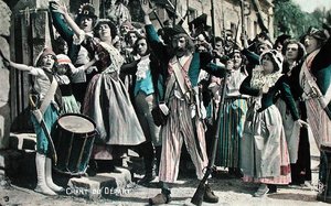 Afscheidslied (Fragment uit een stomme film), ansichtkaart uit de vroege jaren 1920 door French School