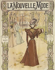 Modeplaat, omslagillustratie uit La Nouvelle Mode, 12 december 1897 door French School