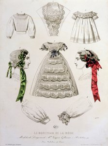 Modeplaat uit Le Moniteur de la Mode, 1854 door French School