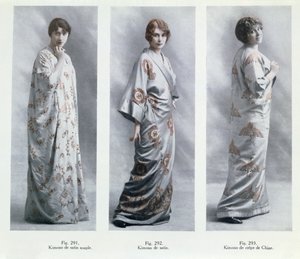 Modeplaten met ontwerpen voor kimono