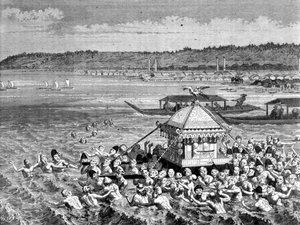 Festival van Gots-Tennoo in de jaren 1880 (gravure)