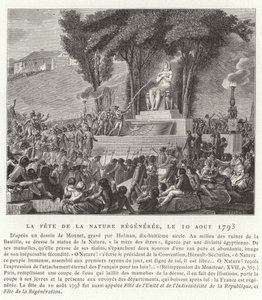 Feest van de Wedergeboorte van de Natuur, Parijs, 10 augustus 1793 door French School