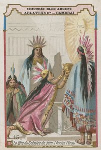 Festival van de zomerzonnewende, oud Peru door French School