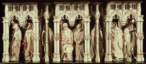 Beelden van monniken uit het graf van Filips de Stoute, Hertog van Bourgondië (1342-1404), door Jean de Marville (d.1389), Claus Sluter (d.1406) en Claus de Werve (ca.1380-1439), in opdracht van het klooster door French School