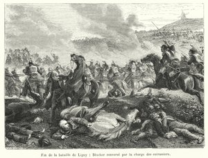 Fin de la bataille de Ligny, Blucher renverse par la charge des cuirassiers door French School