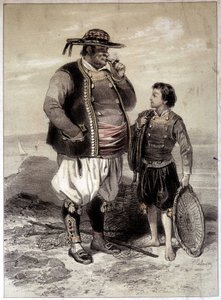 Vissers van Douarnenez, ca. 1855 door French School