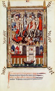 Derde geseling van St. Denis en zijn metgezellen, uit Vie de St. Denis, 1317