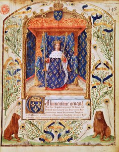 Fr 2705 f.C Frontispice van een inventaris van de schat van Karel V van Frankrijk, 1379 door French School