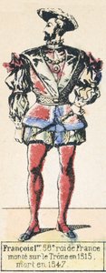 Francois I, 58e koning van Frankrijk, besteeg de troon in 1515, stierf in 1547 door French School