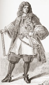 François de Neufville, 2e hertog van Villeroy, 1644-1730. Franse soldaat. Uit Les Heures Libres gepubliceerd in 1908.