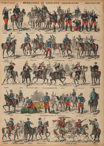 Manoeuvres van de Franse legercavalerie door French School