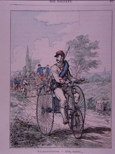 Franse leger driewieler rijder (velocipedist) door French School