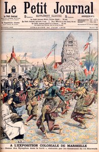 Franse Koloniale Tentoonstelling in Marseille - Illustratie voor Le Petit Journal, 24 juni 1906 (gravure) door French School